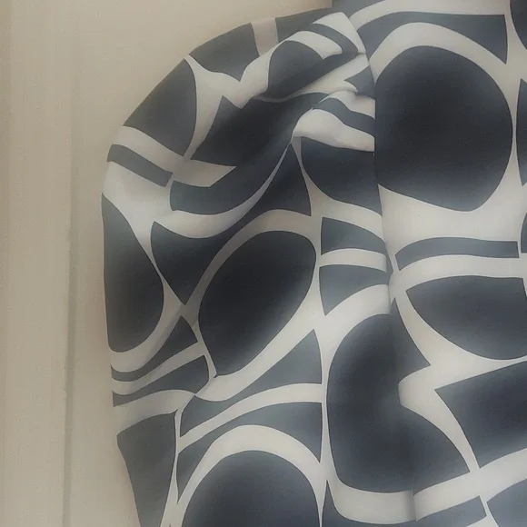 AKIRA Black and White Geometric Bomber Jacket - Picture 6 of 9